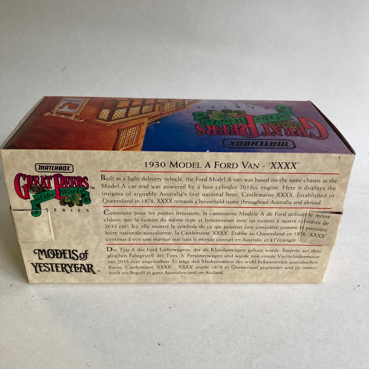 Matchbox Models of Yesteryear 1930 Model A Ford Van Castlemaine Diecast w/Box