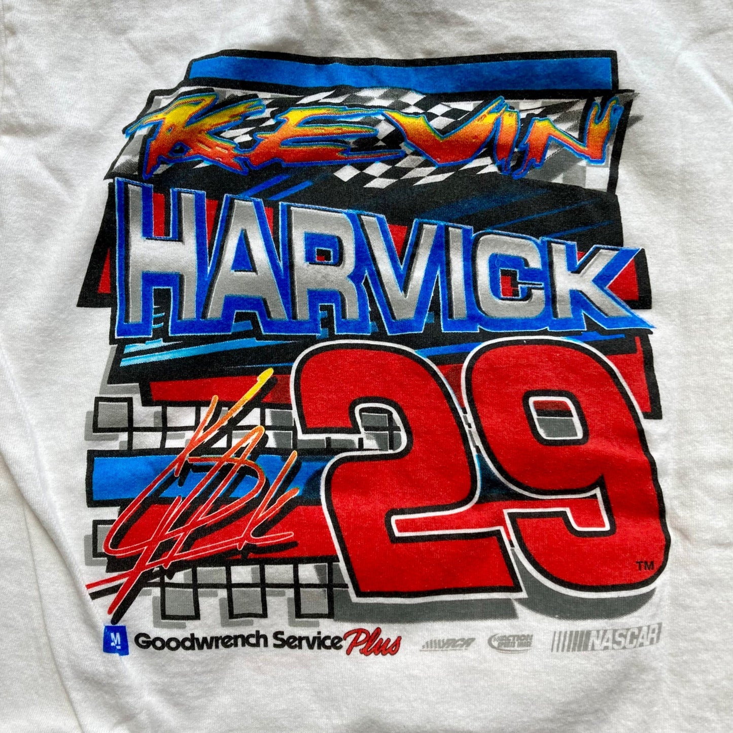 Vintage NASCAR Kevin Harvick #29 Unleash the Thunder T-Shirt Youth Size S 6-8