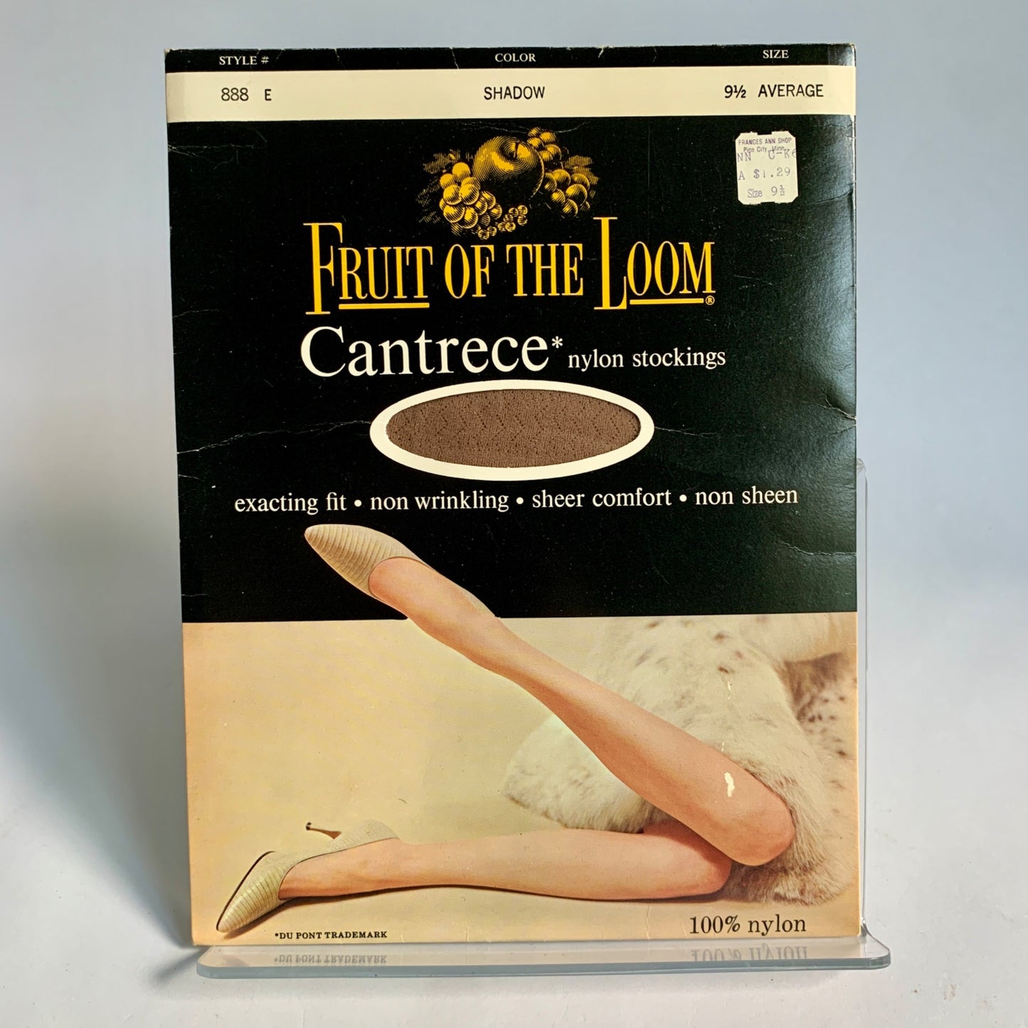 Fruit of the Loom Vintage Cantrece Nylon Stockings Shadow 888 E 9.5 Average