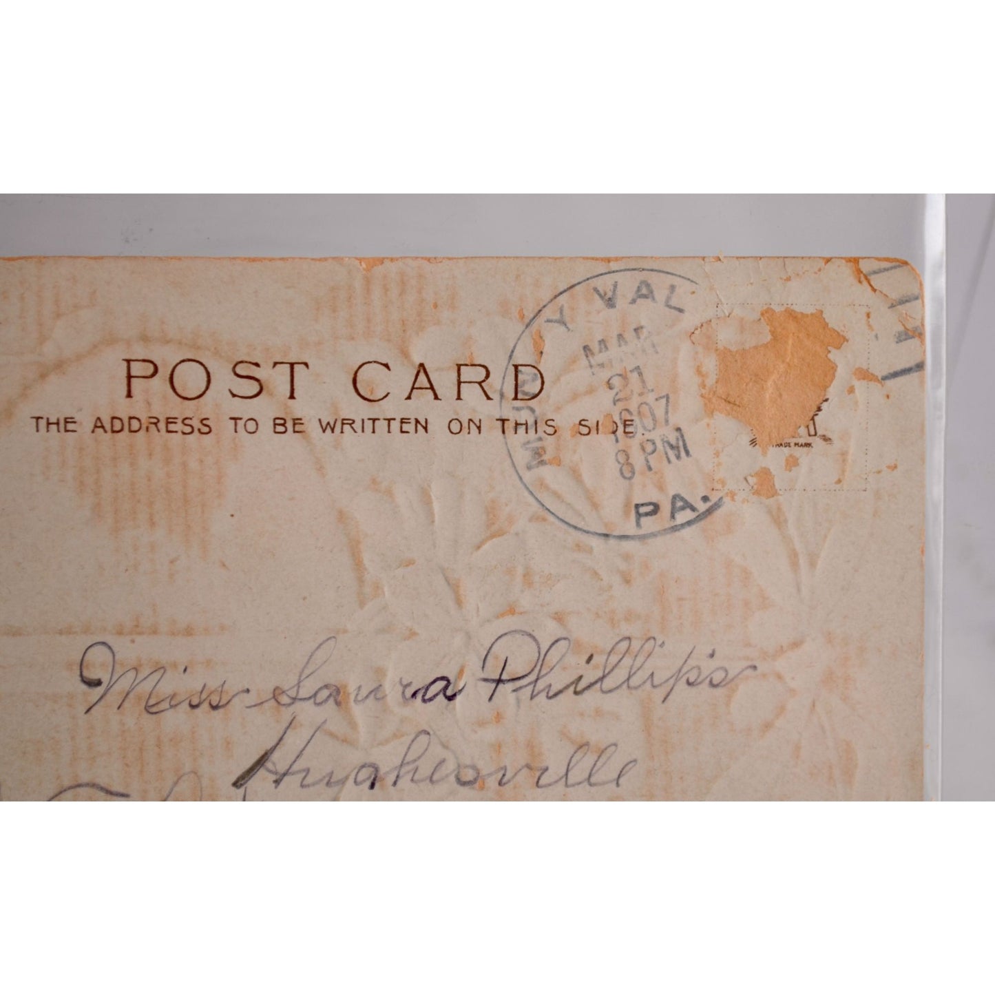 1907 Antique Postcard Easter Wishes Pennsylvania