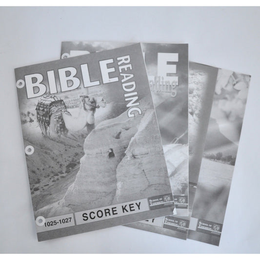 A.C.E. Pace Bible Reading Score Keys 1025-1036