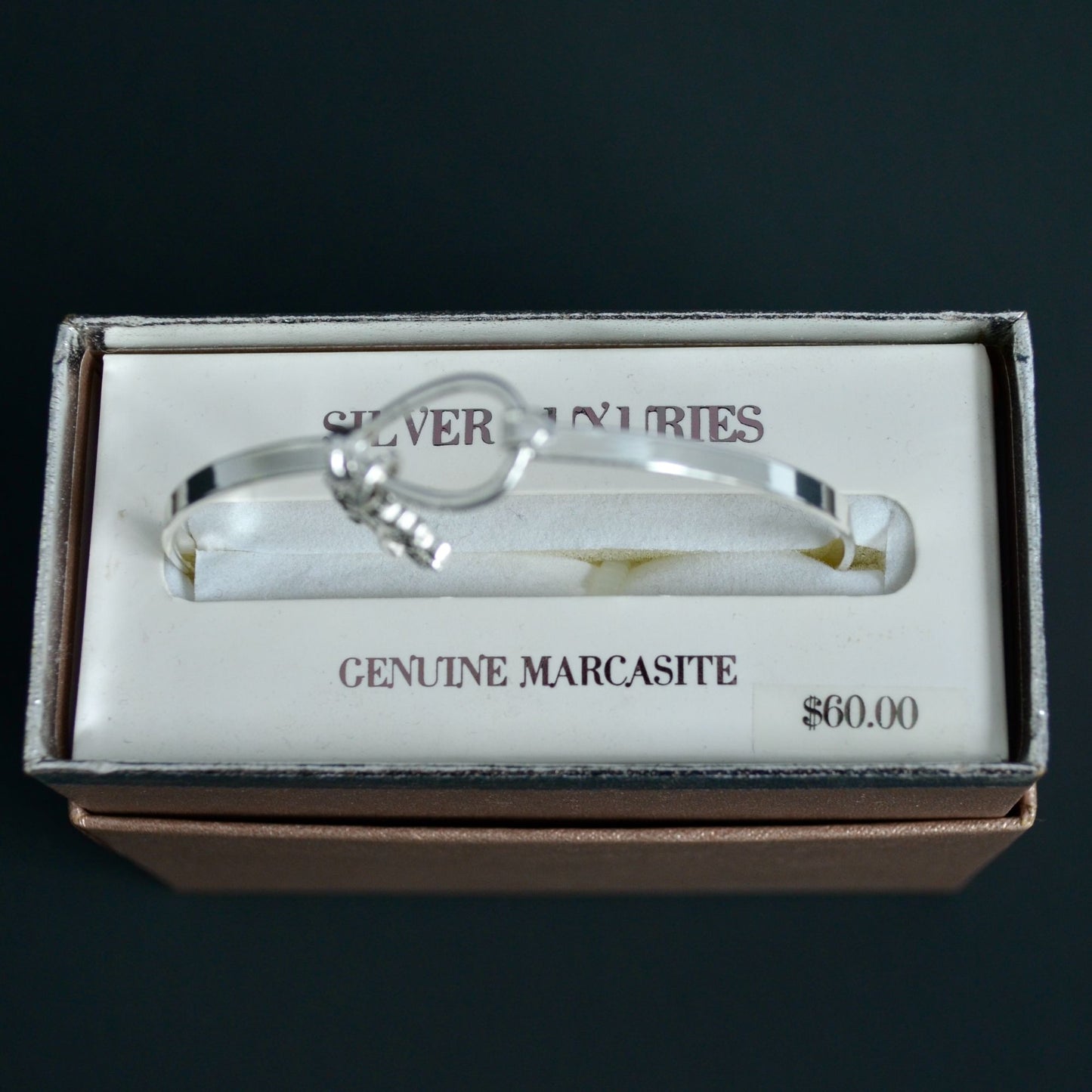 Silver Luxuries Tree of Life Bangle Bracelet Marcasite New