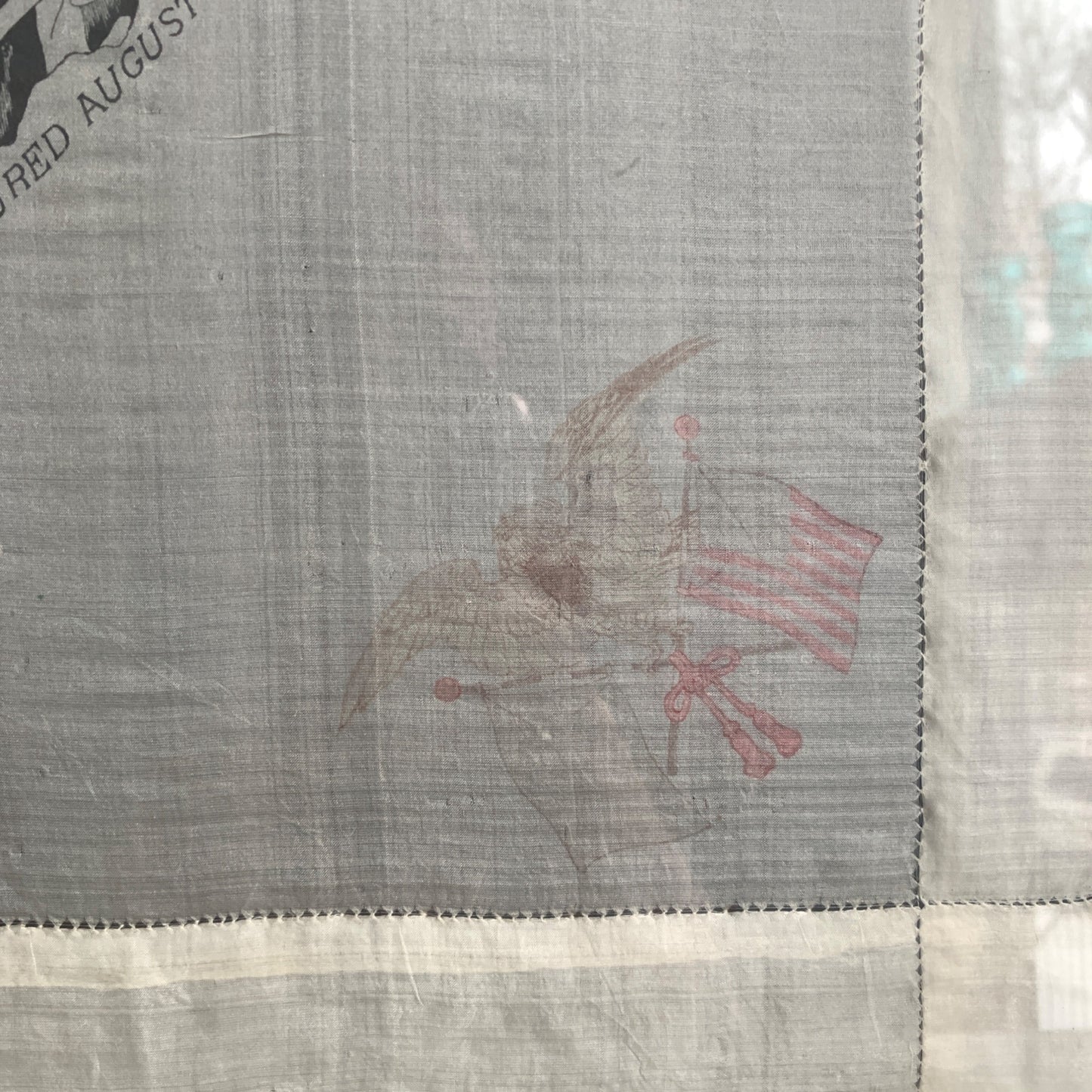 1898 Manila Captured August 13th Silk Scarf Professionally Framed