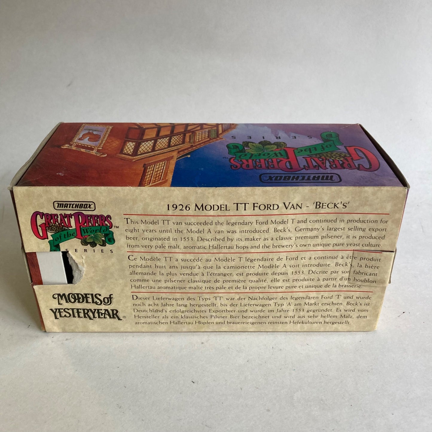 Matchbox Models of Yesteryear 1926 Model TT Ford Van Becks Beer Truck w/ Box