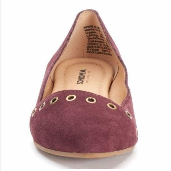 Sonoma Women’s Suede Flats Wine New