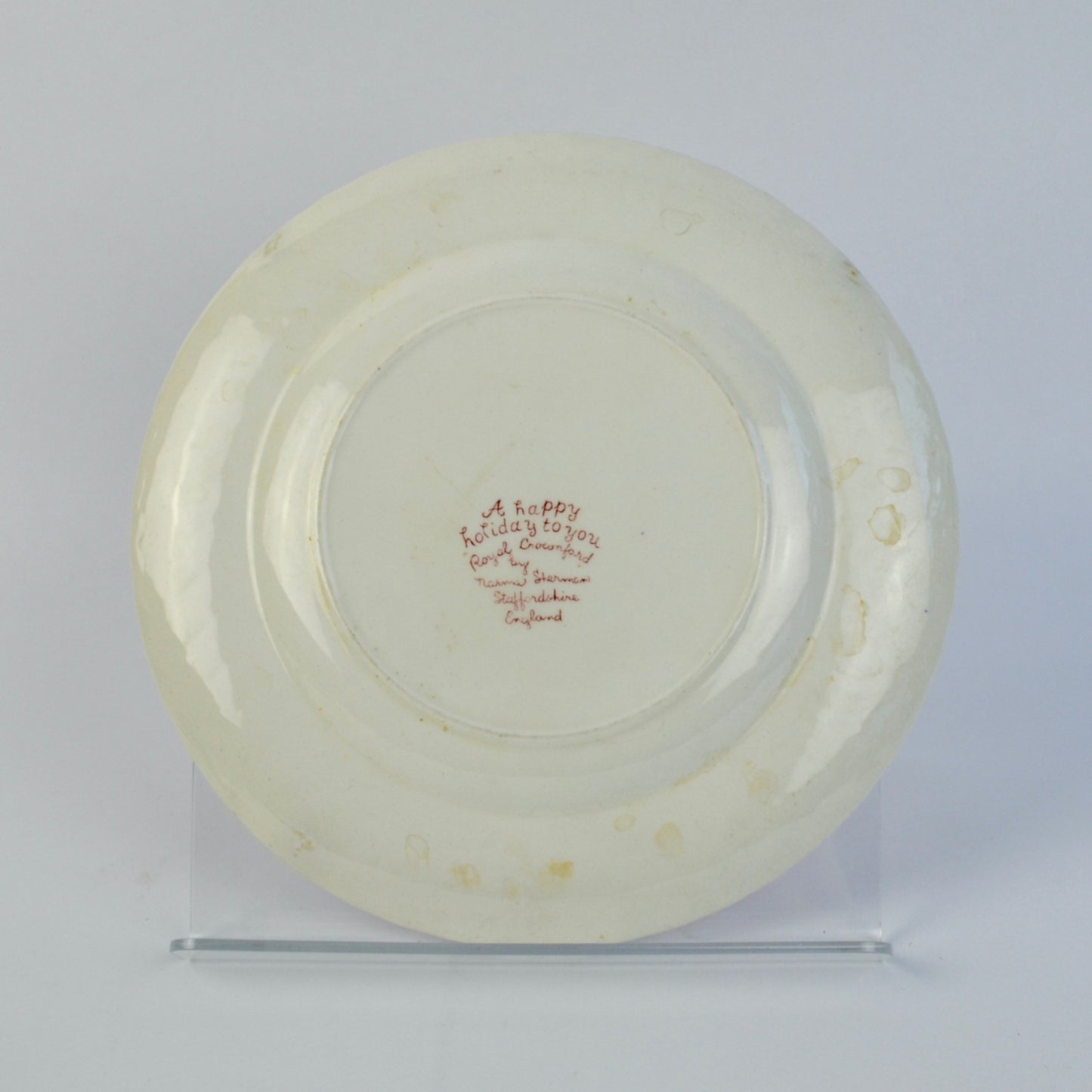 Royal Crownford Merry Christmas 1982 Plate by Norma Sherman Staffordshire