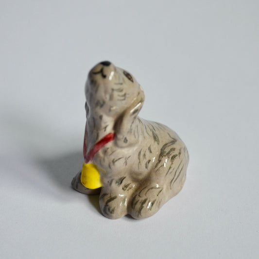 Vintage Ceramic Dog Figurine 2" Figure