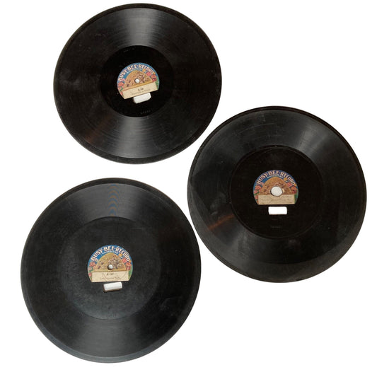 Lot 3 Vintage Busy Bee Records 10-Inch Antique