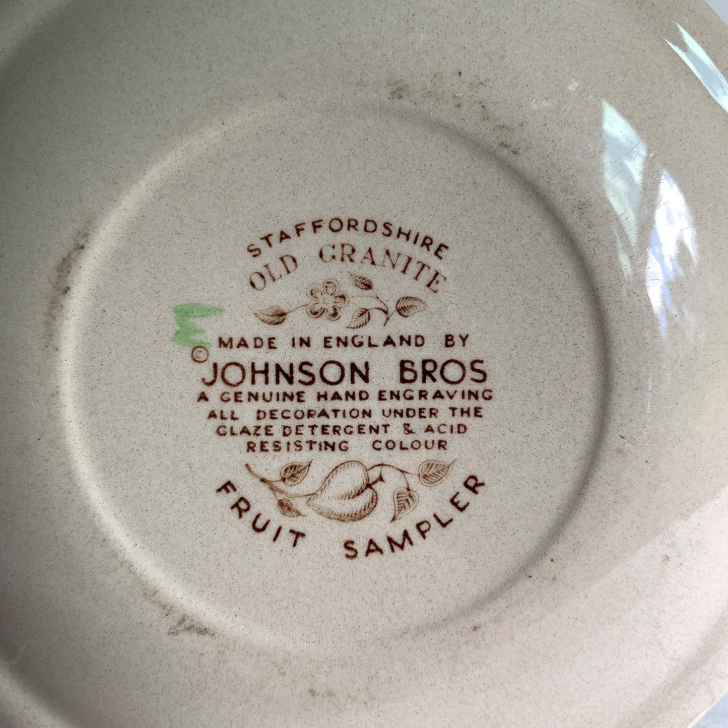 Johnson Bros Fruit Sampler Staffordshire Old Granite Plate