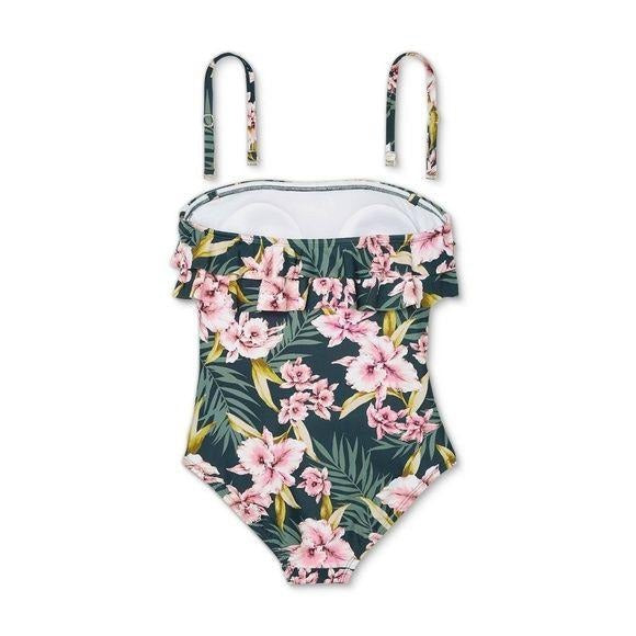 Kona Sol Flounce One Piece Swimsuit NEW