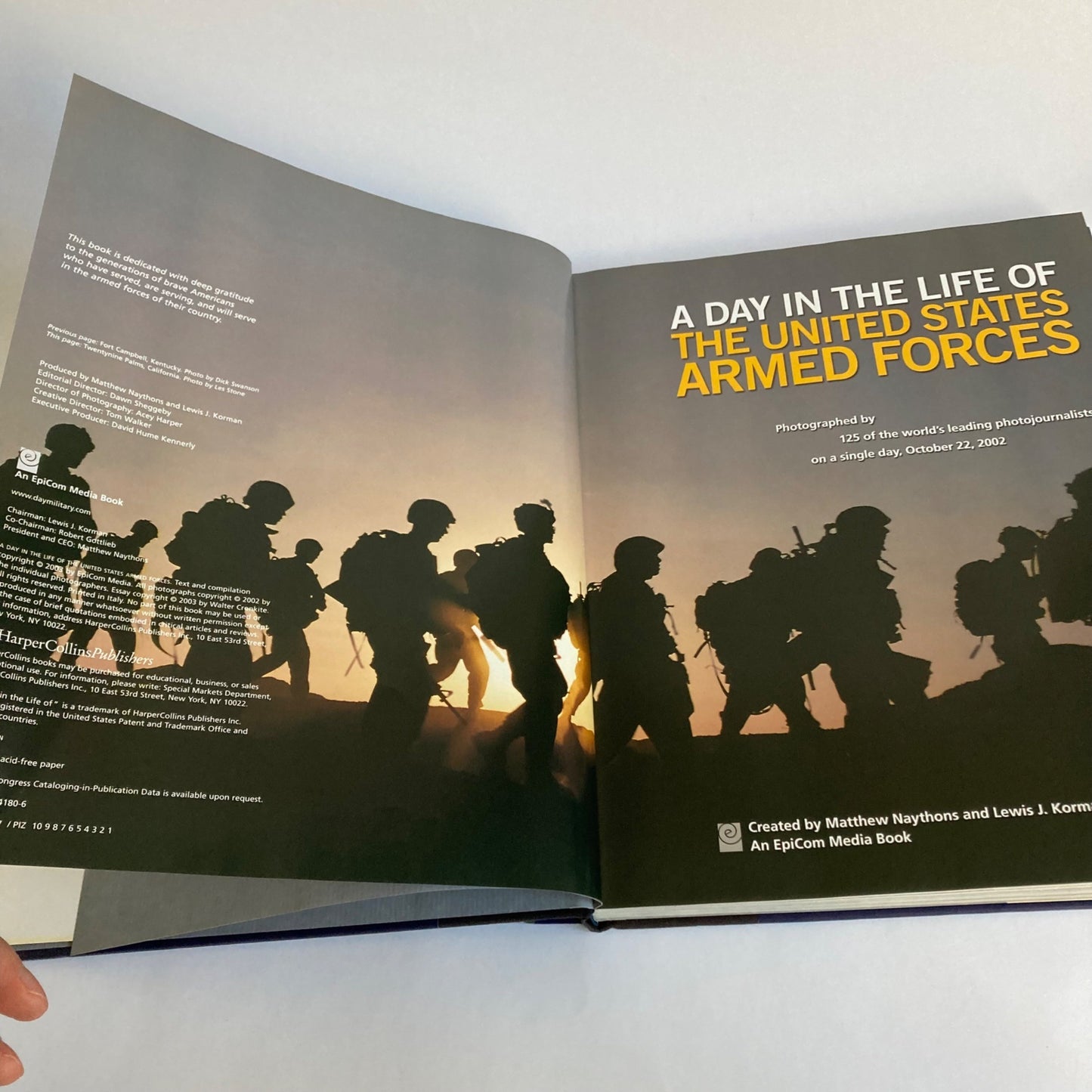 A Day in the Life of The United States Armed Forces Book 2003 Military Hardcover