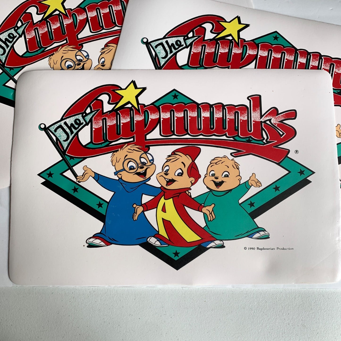 Vintage | The Chipmunks 1990 Placemats Set of 3