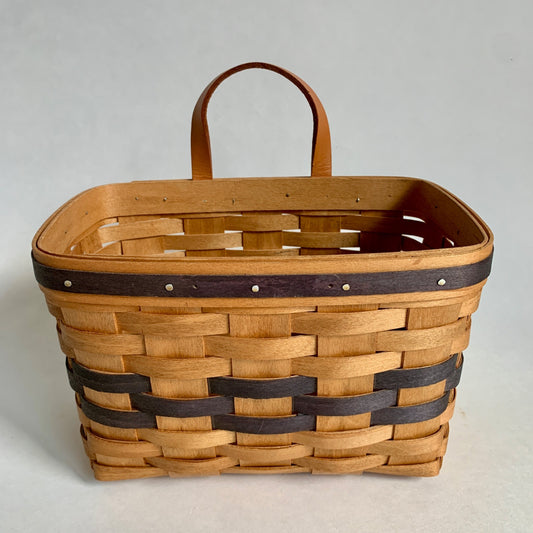 Bradford Basket Company 1990s Hanging Handwoven Vintage Basket