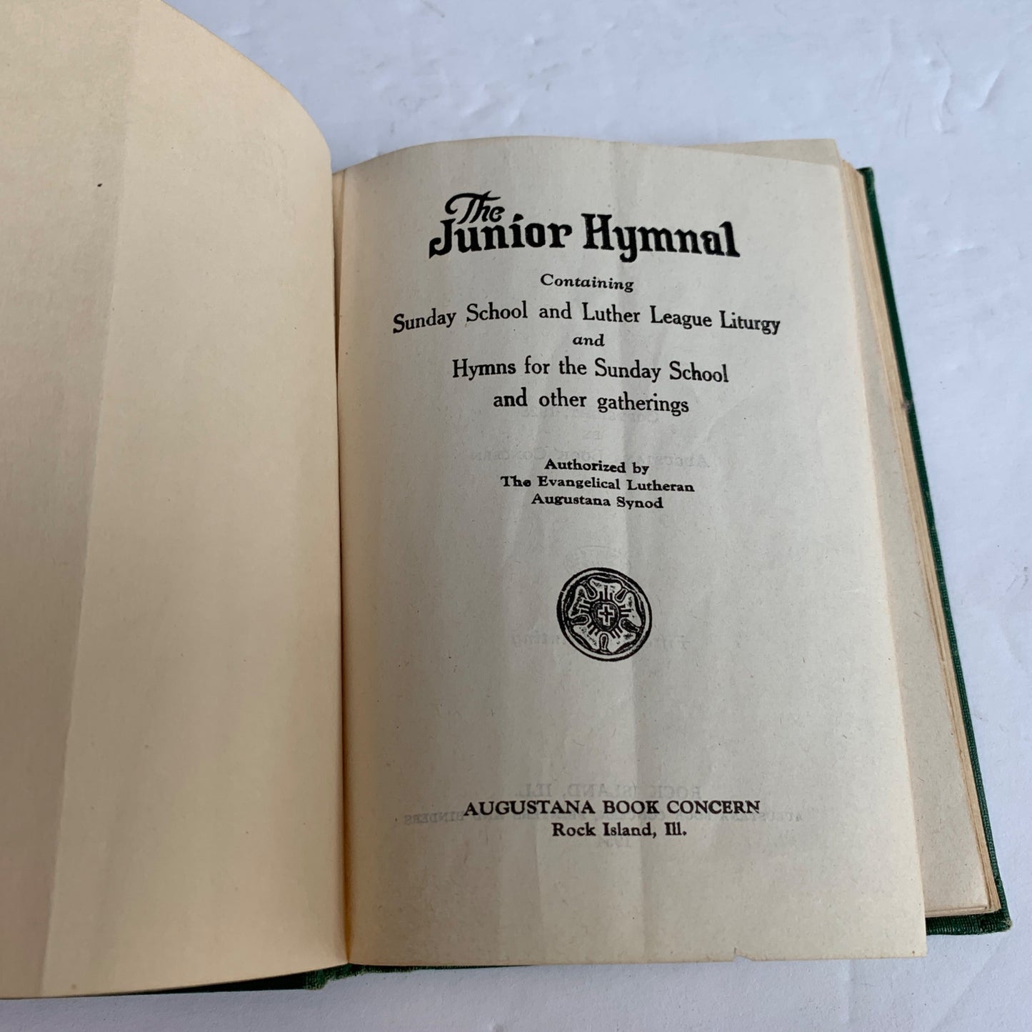 Vintage The Junior Hymnal 1928 Sunday School & Luther League Liturgy Book 1954 Printing