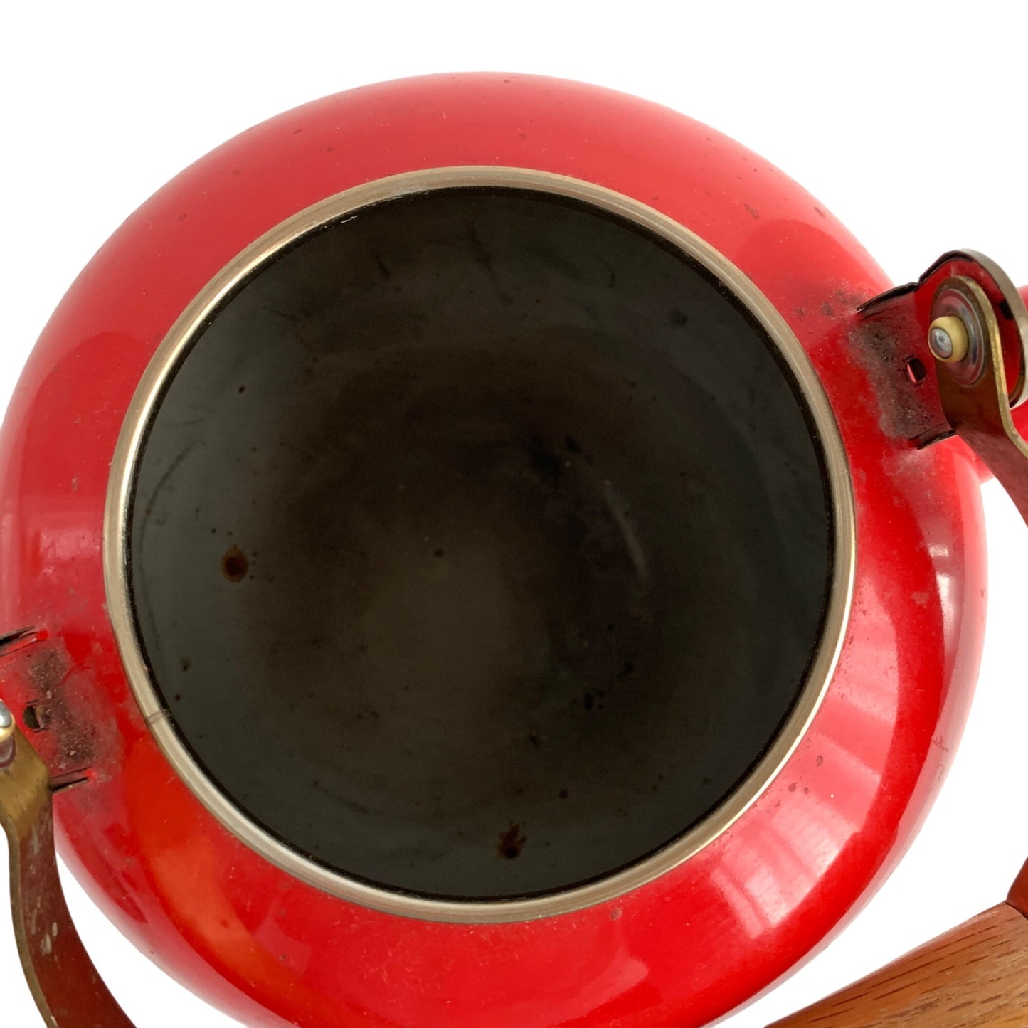 Kitchen Concepts Vintage Red Enamel Apple Tea Kettle