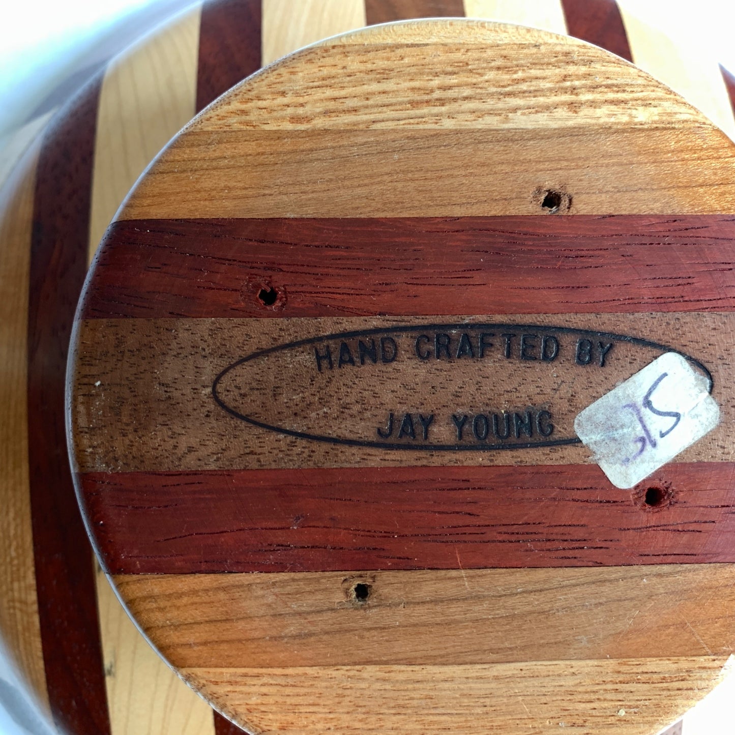 Jay Young Handcrafted Handmade Turned Wood Pedestal Bowl