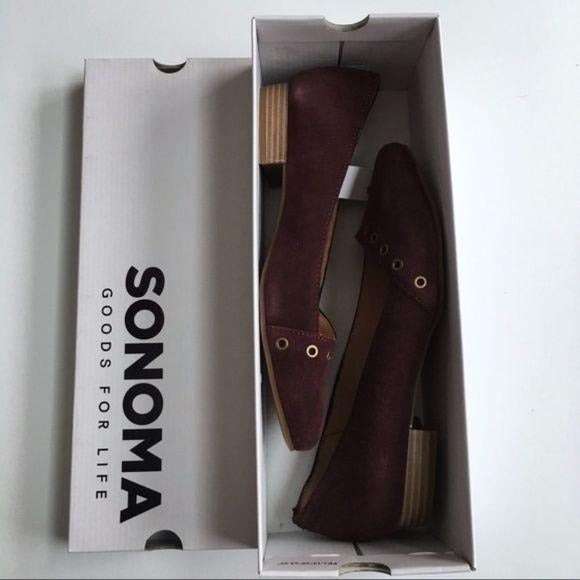 Sonoma Women’s Suede Flats Wine New