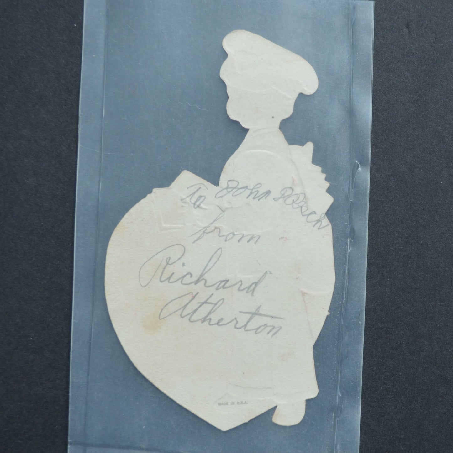 Vintage Valentine Card Mailman From St. Valentine Mail