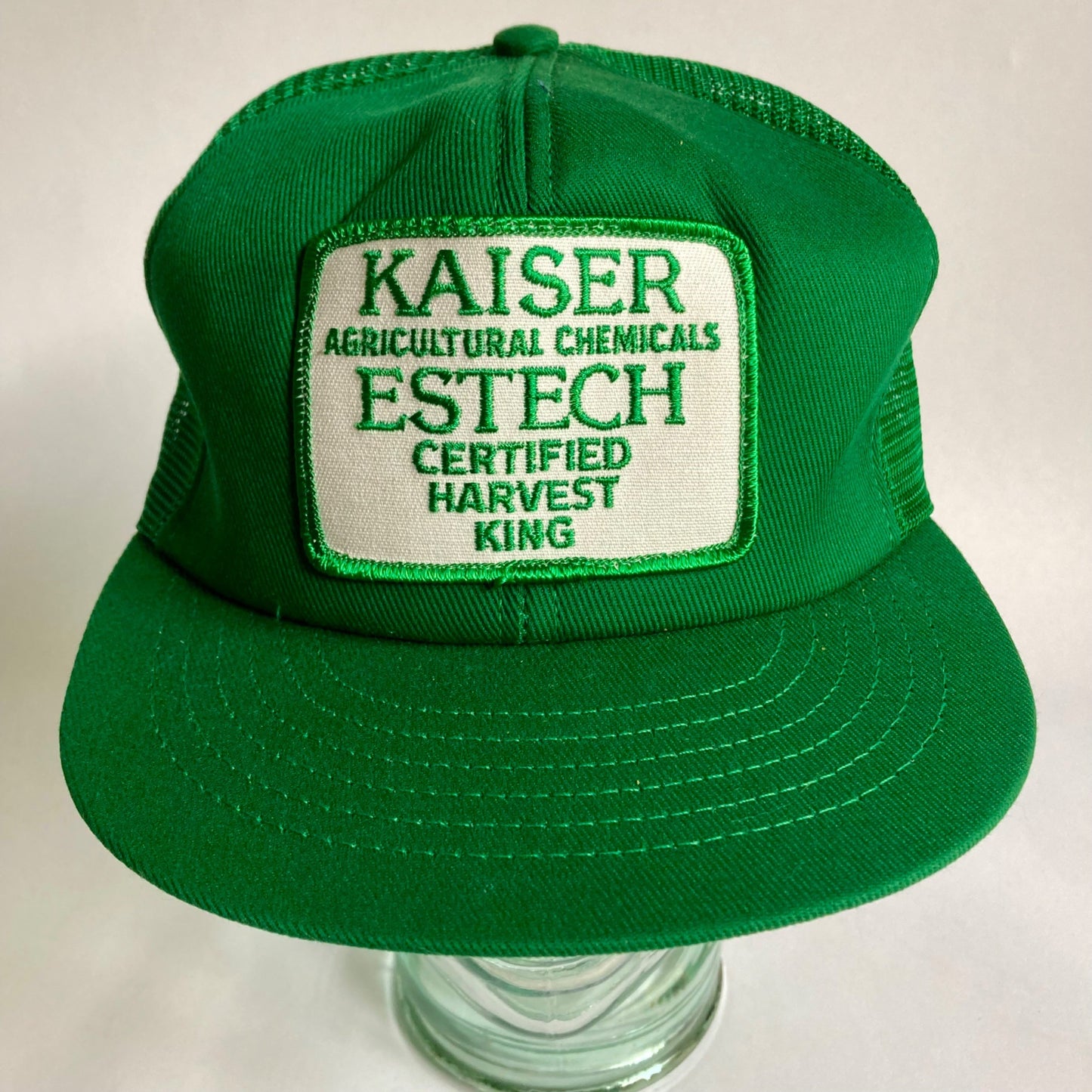 Vintage Kaiser Agriculture Chemicals Snapback Hat Trucker's Estech Harvest King