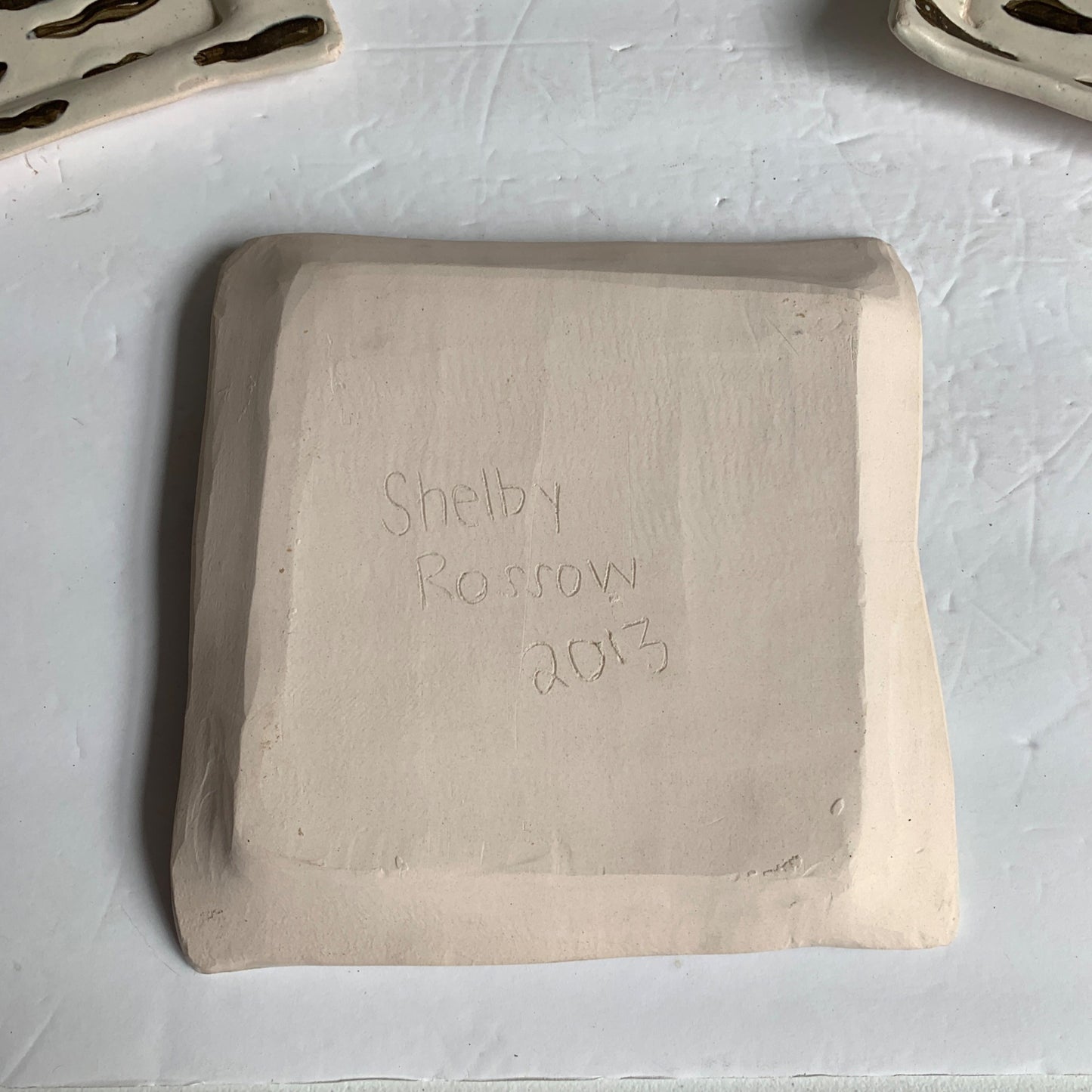 Lot of 4 Handmade Amateur Ceramic Pottery Decorative Plates