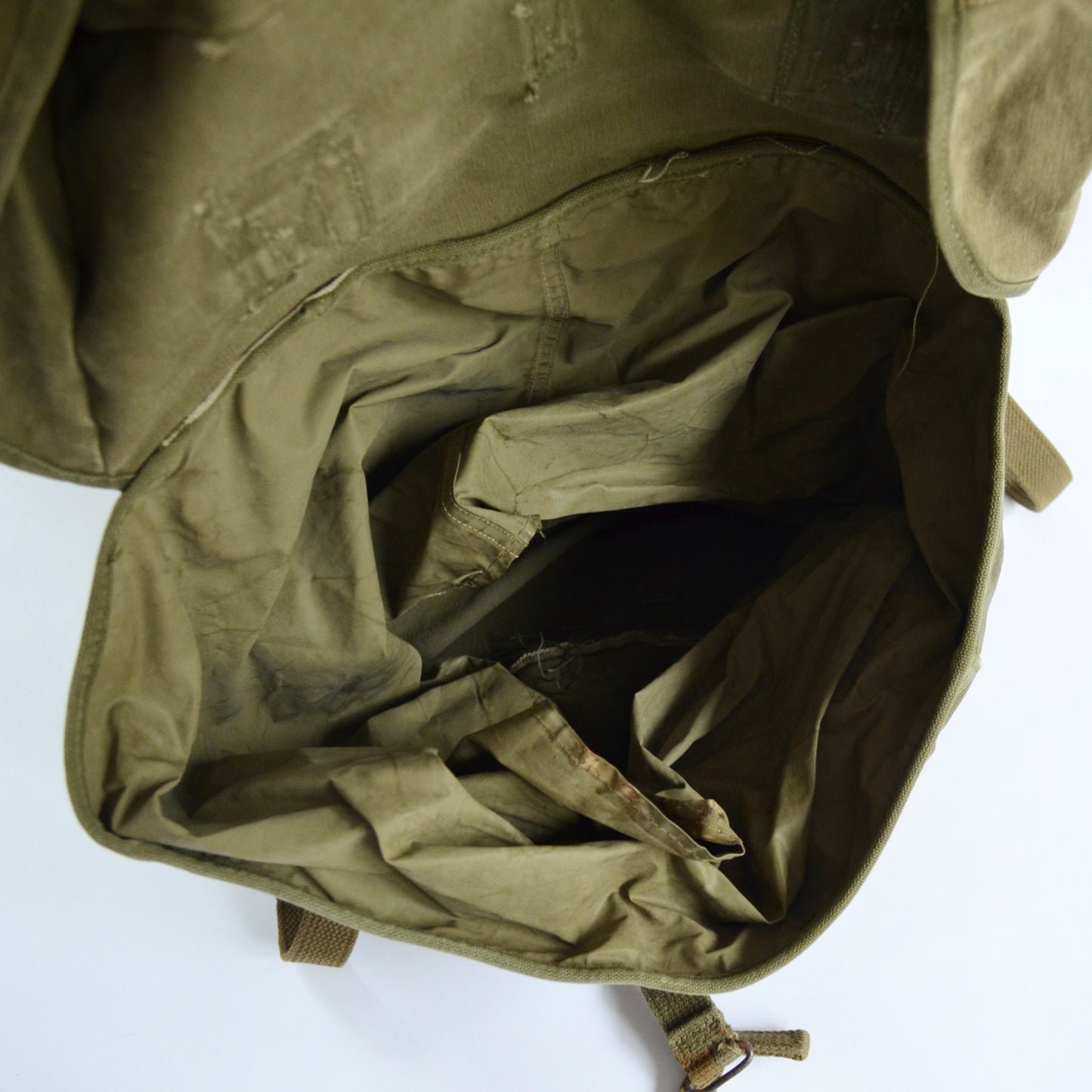 Vintage US Military M-1945? Cargo Field Pack Bag OD Green Canvas Army