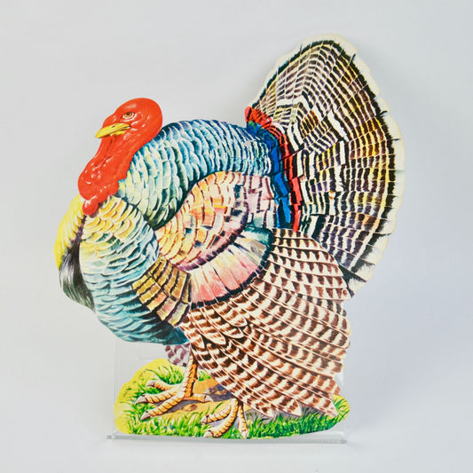 Vintage Japan Thanksgiving Turkey Die Cut Wall Decor