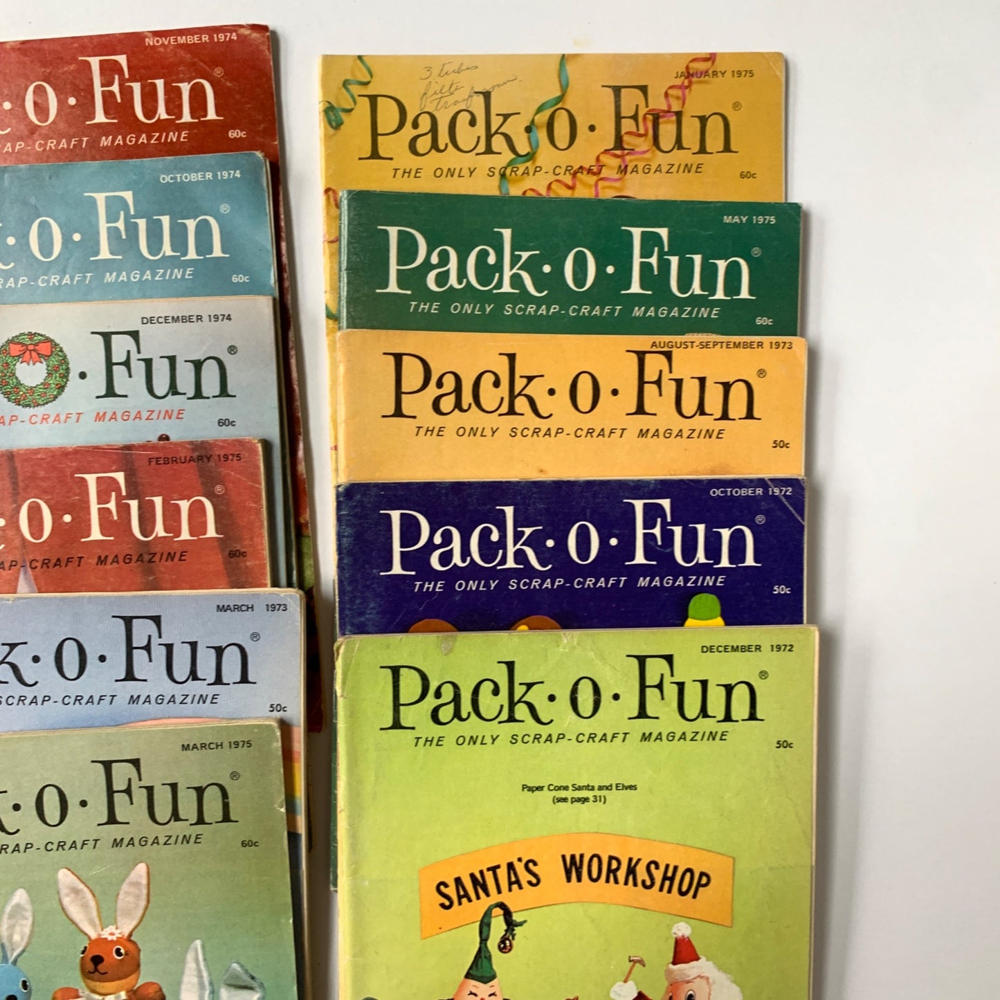 Vintage Pack O Fun Magazines Lot of 16