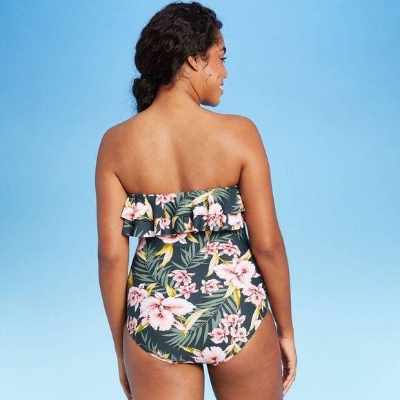 Kona Sol Flounce One Piece Swimsuit NEW