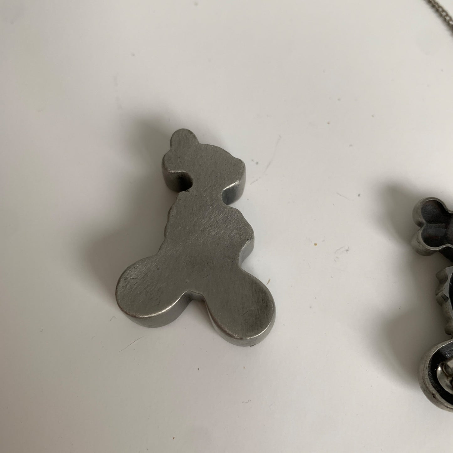 Vintage Mickey Mouse Pewter Necklace Earrings Brooch Pin Set