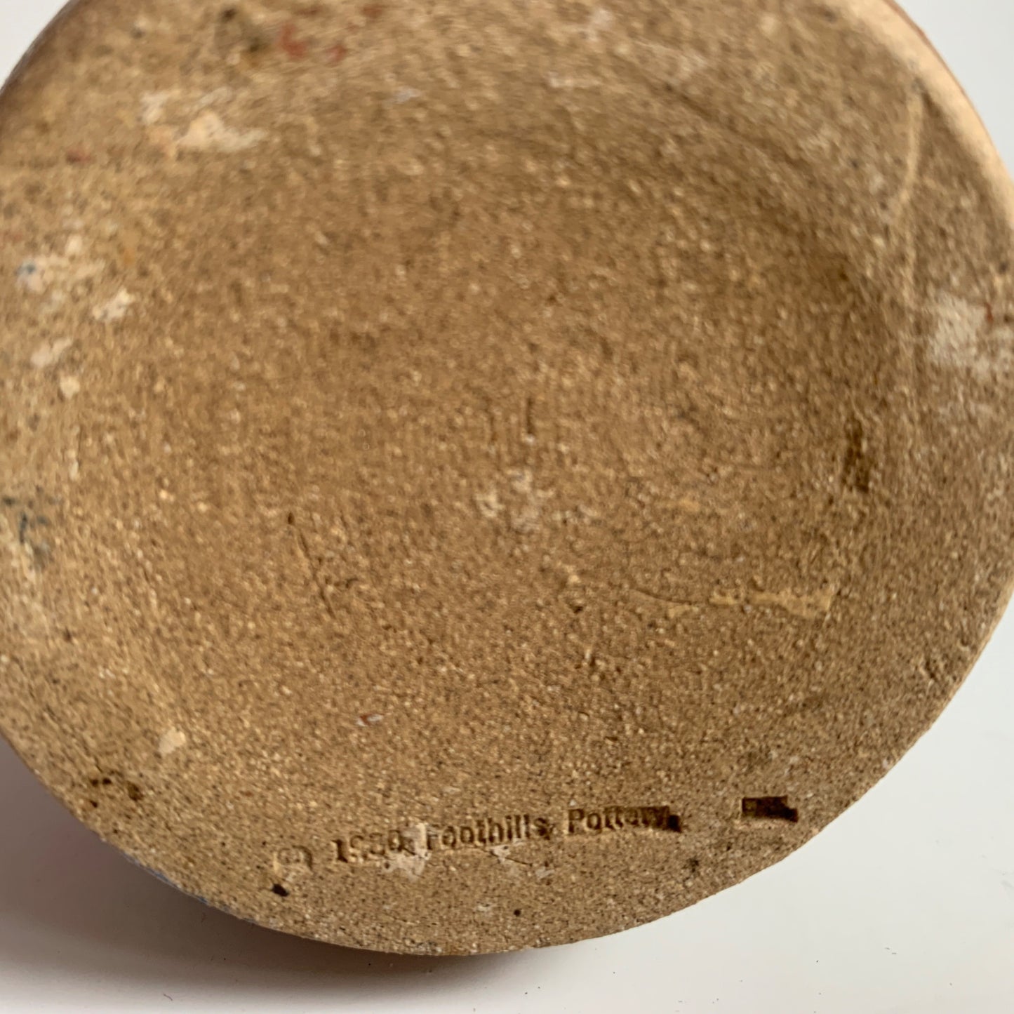 Foothills Pottery Vintage 1980s Face Vase 10.75" Tall Stoneware