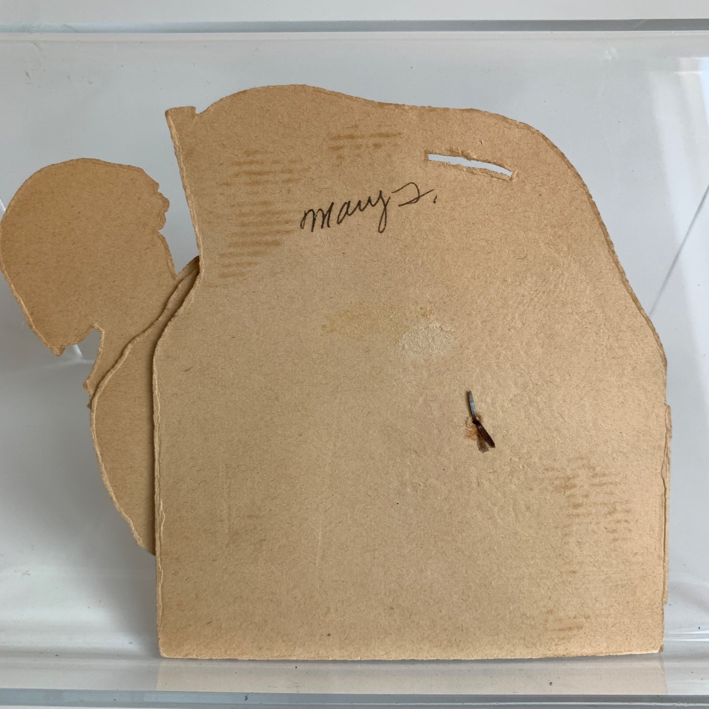 Vintage Valentine's Day Card Articulating Boy on Chair