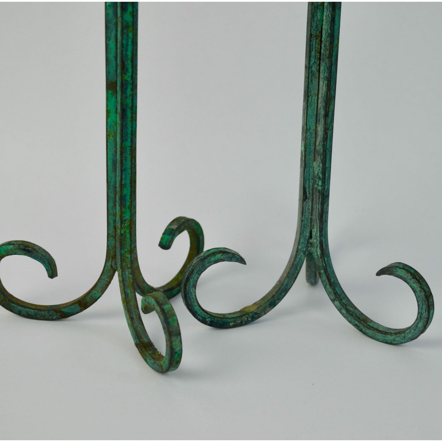 Oxidized Metal Taper Candlestick Holders Pair of 2 India