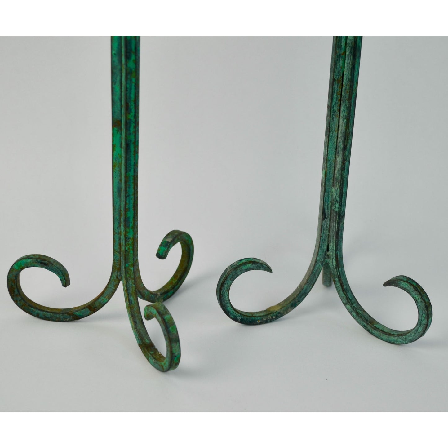 Oxidized Metal Taper Candlestick Holders Pair of 2 India