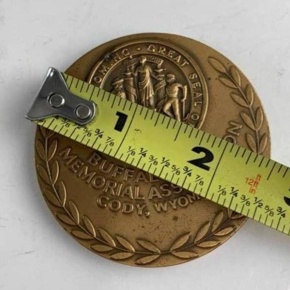Colonel William F "Buffalo Bill" Cody Memorial Association 2.5" Bronze Medallion