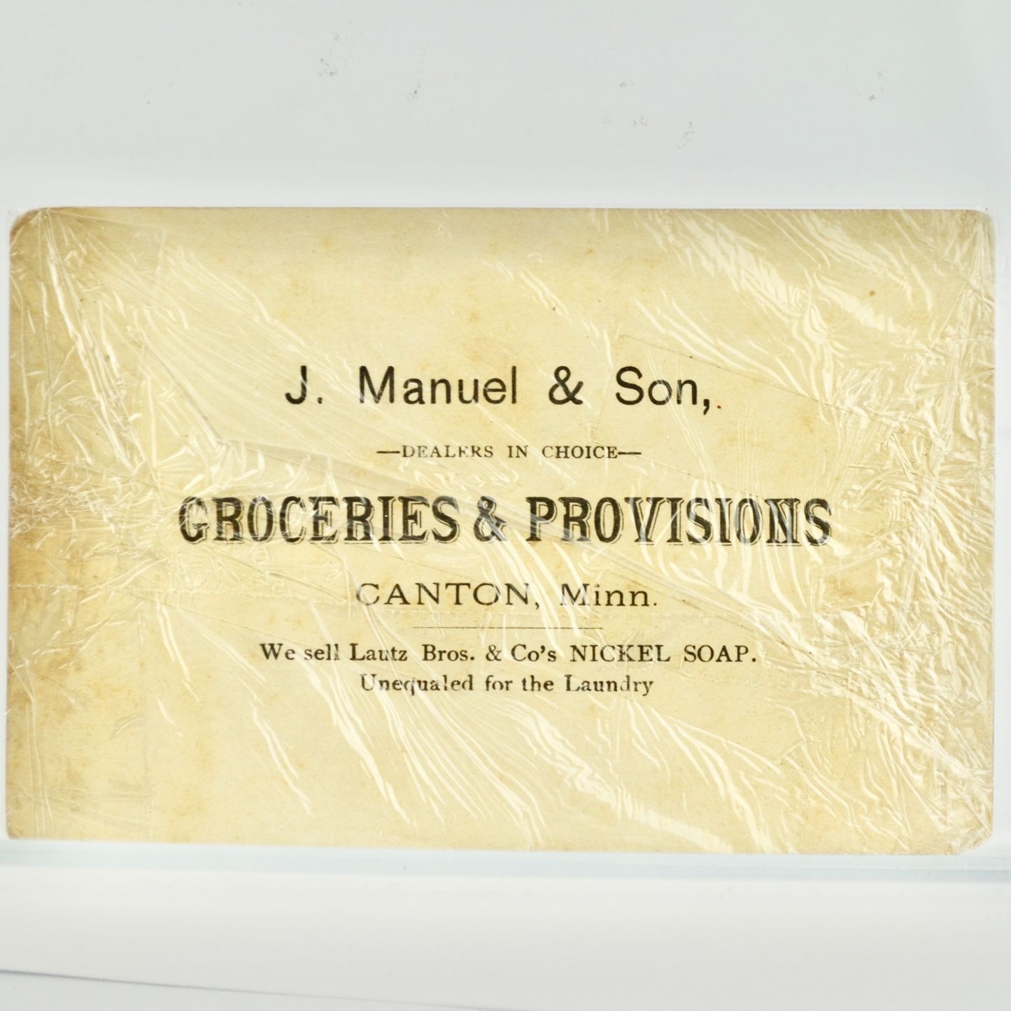 Lautx Bros Soaps Antique Trading Card Trade Canton MN