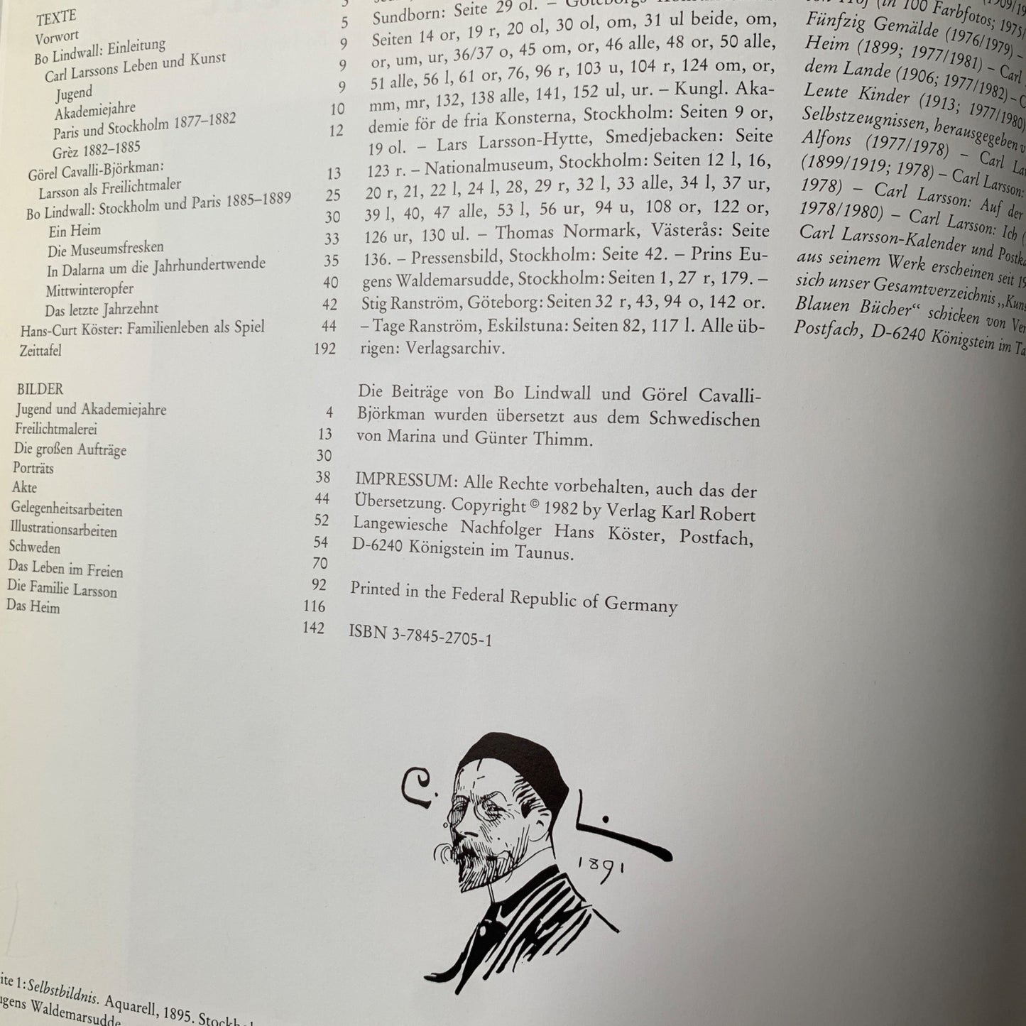 Carl Larssons Welt Hardcover Book Art