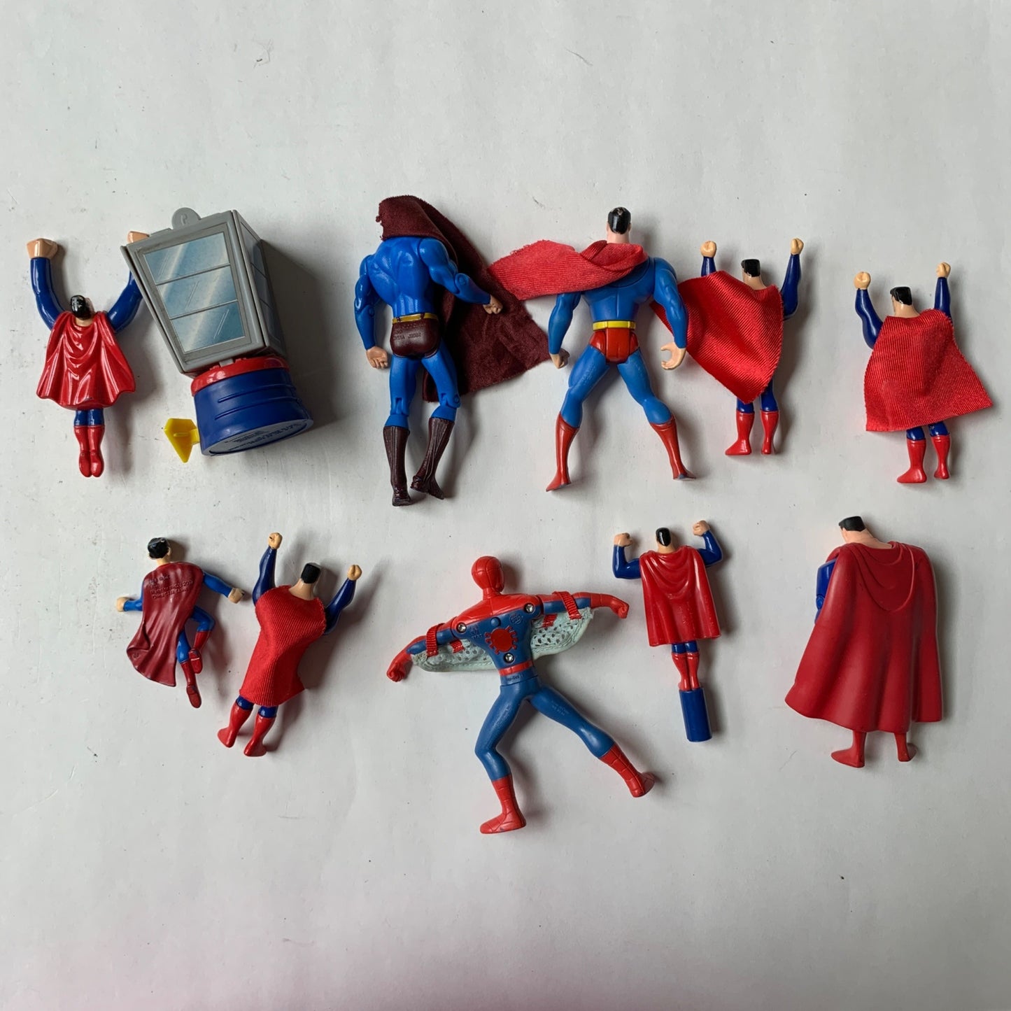 Vintage Mixed Lot Superman Plastic Figures