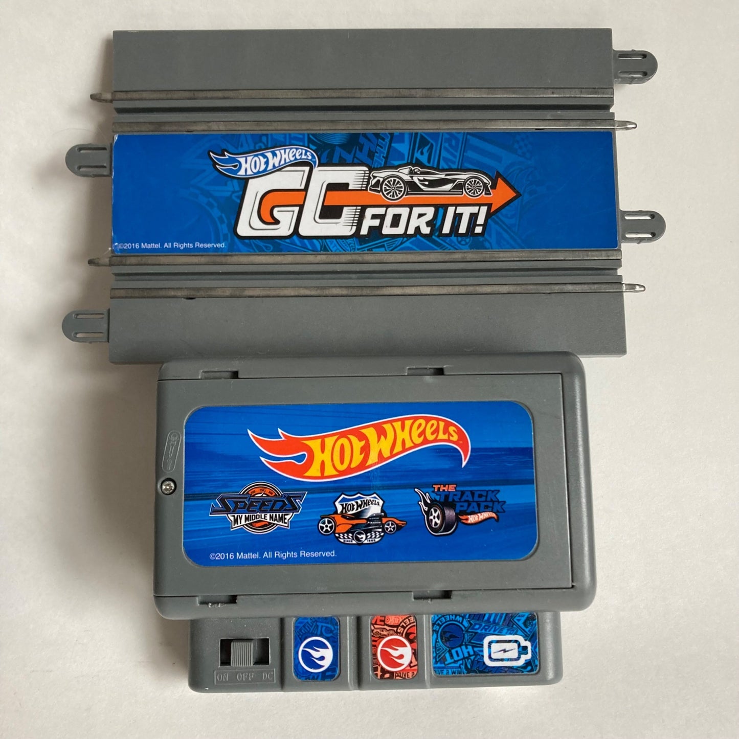 Hot Wheels Slot Car Battery Power Supply Track "Go For It Start/Finish Line 2016