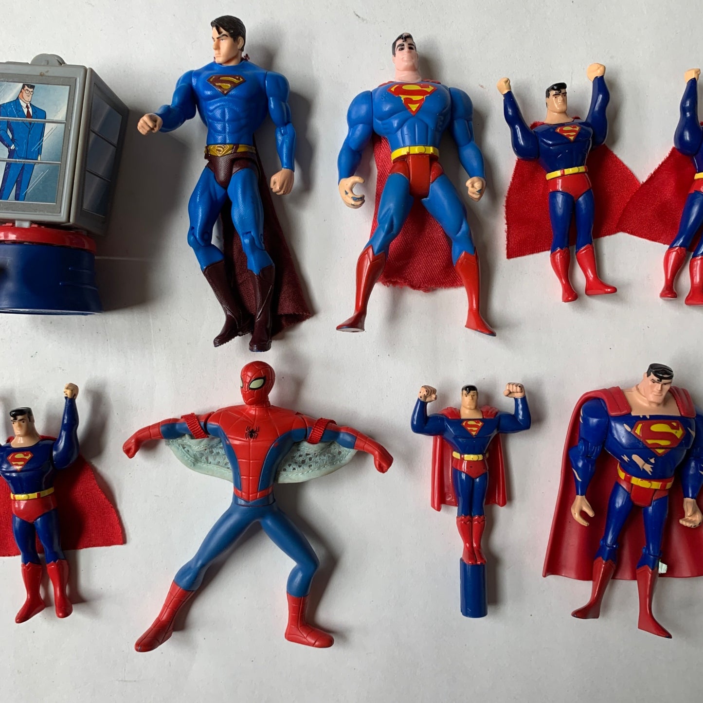 Vintage Mixed Lot Superman Plastic Figures