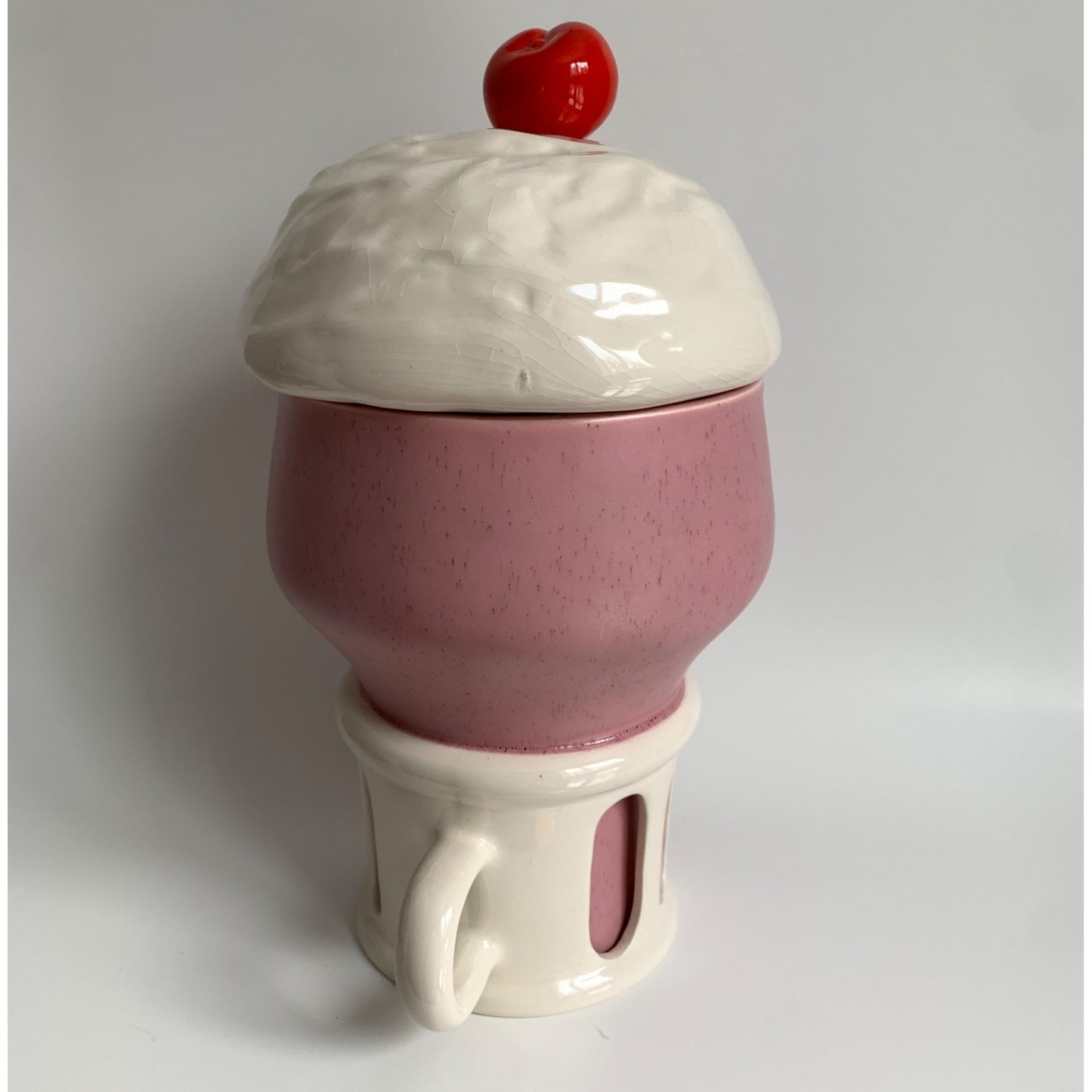 ADORABLE Vintage Milkshake Cookie Jar with Cherry 13" Tall