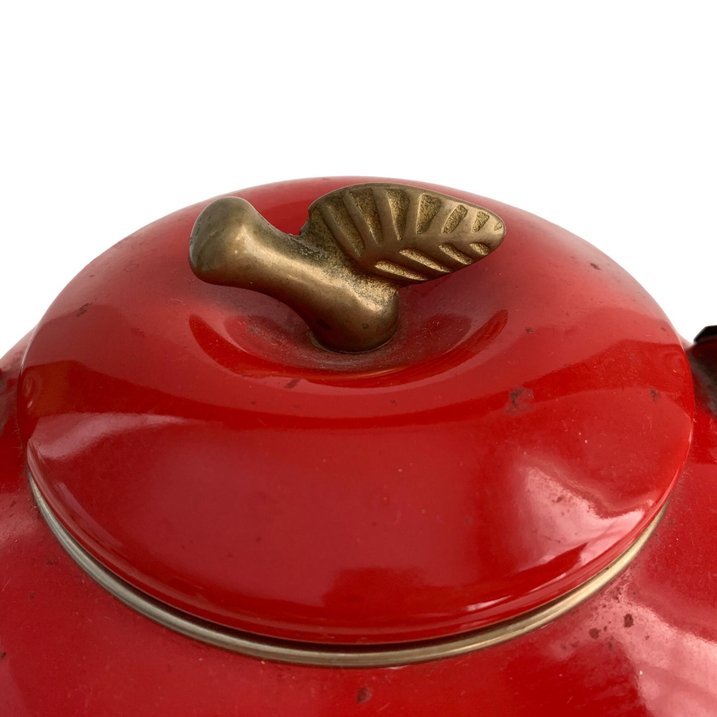 Kitchen Concepts Vintage Red Enamel Apple Tea Kettle