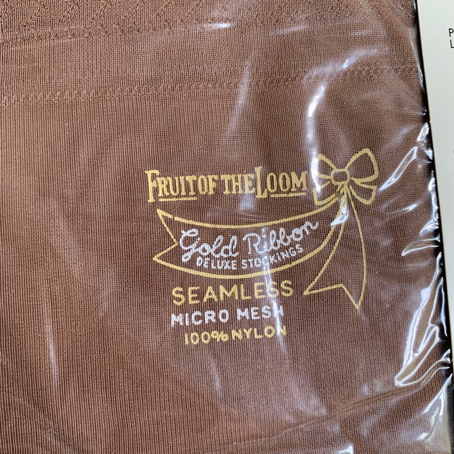 Fruit of the Loom Gold Ribbon Deluxe Stockings Vintage New Riviera Tan 9 Average