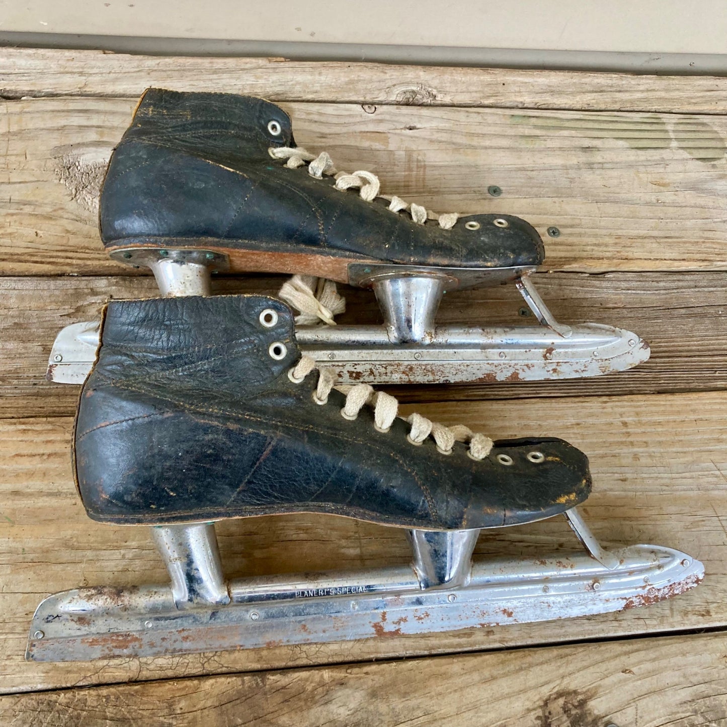 Vintage Planert Hand-Made Olympic Leather Speed Skates