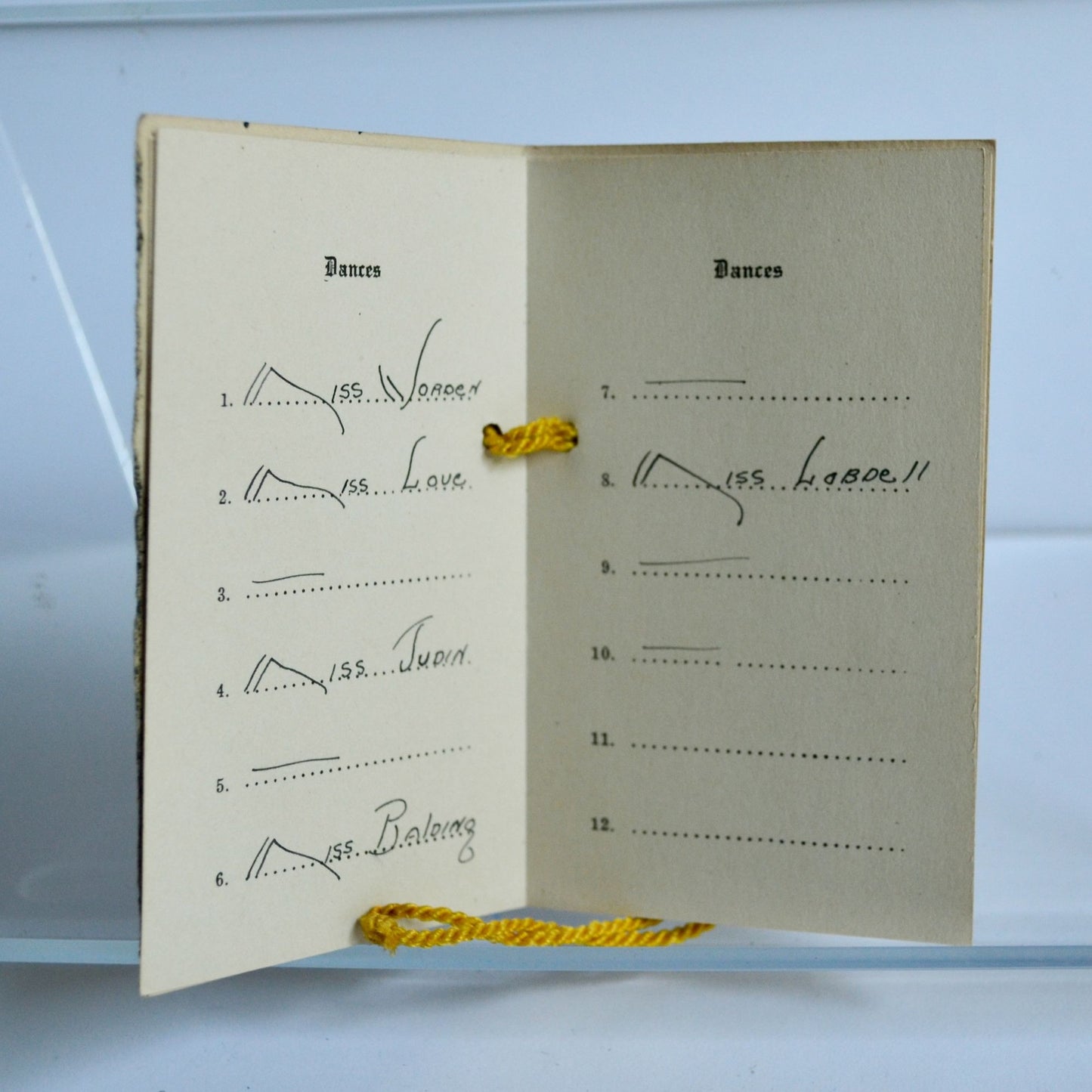 Vintage 1928 Kappa Gamma Phi Elk's Club Milwaukee Wisconsin Dance Card