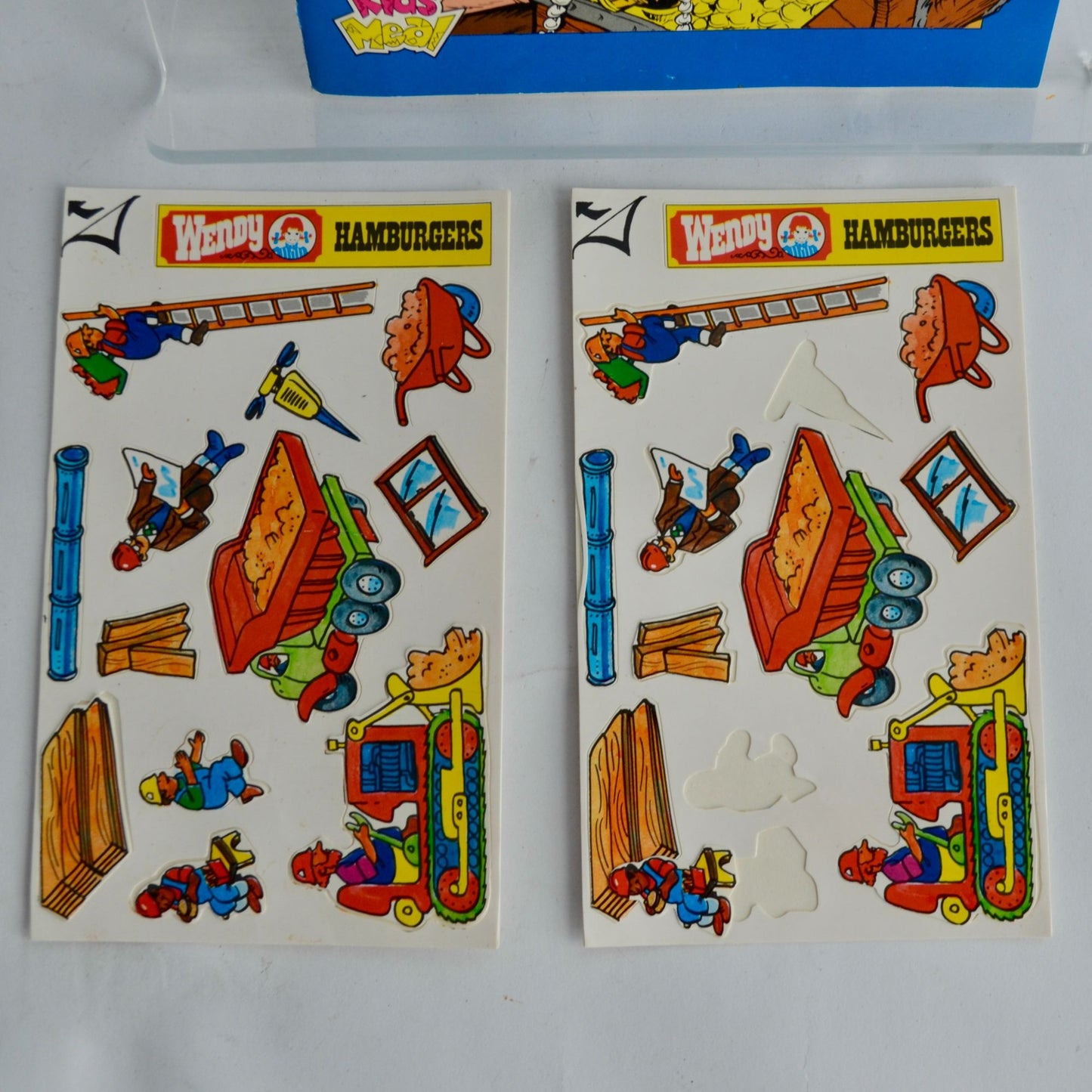 Lot Vintage Wendy's Restaurant Items 3D Classic Comics & Kids Meal Stickers