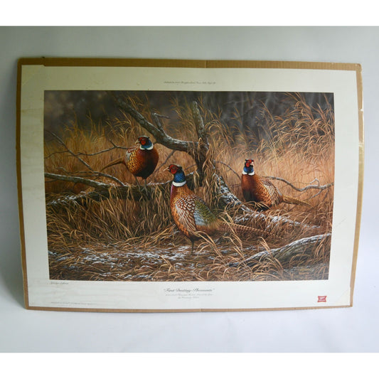 "First Dusting - Pheasants" Print Miller High Life Sponsor Edition SEALED, RARE!