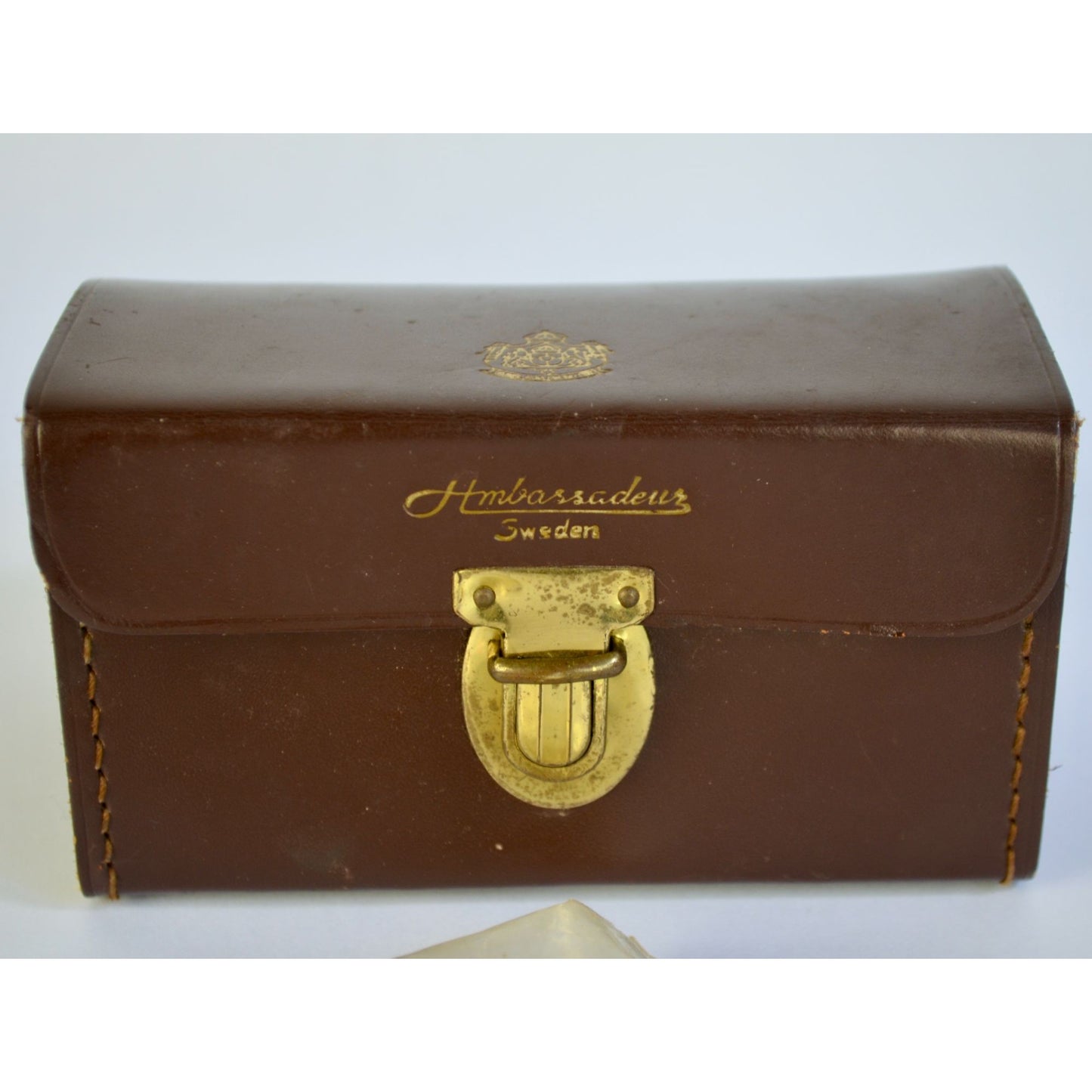 Vintage Abu Garcia Ambassadeur Reel Case Brown Leather w/ Accessories