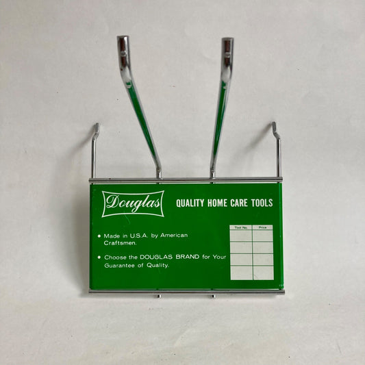 Vintage Douglas by Craftsman Advertising Tool Display Rack Holder Green Metal USA