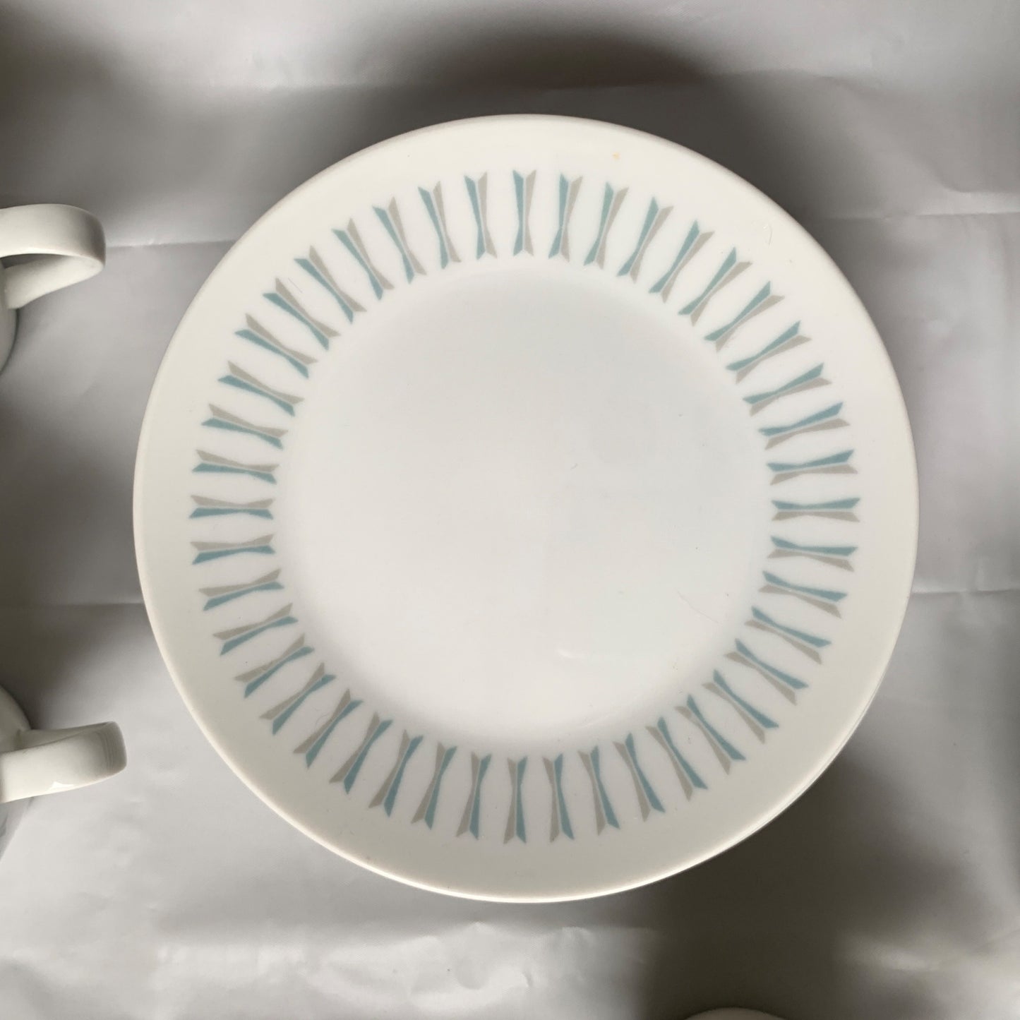 Amcrest Blue Concerto Bread Plates & Cups Mugs Set