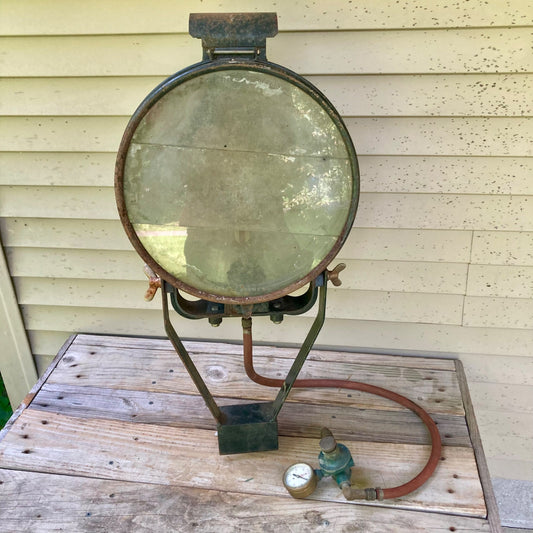 Antique Leelights LP Gas Floodlight Model BL 64 Tilley Ti-Lee Search Flood Light